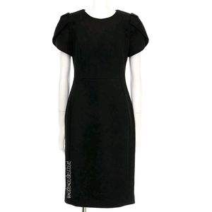 Calvin Klein Black Suade Dress Sz 14 NWT